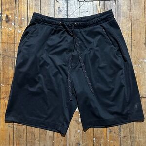 Jockey Move Shorts Mens Medium Black Solid Slash Pocket Elastic Waist Sportswear